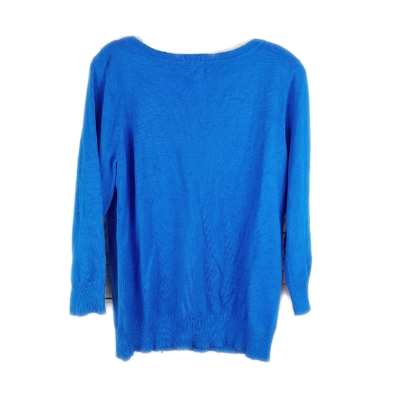 Joseph A Q'uest Que C'est Royal Blue Wm L Sweater - Picture 3 of 3